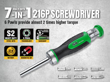 Load image into Gallery viewer, 7-in-1, 216-Position Reversible Ratcheting Screwdriver
