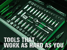 Load image into Gallery viewer, 56 Piece 3/8" Drive, 6 Point, Standard & Deep, SAE & Metric Chrome Socket Set