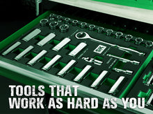 Load image into Gallery viewer, 31 Piece 1/2" Drive, 6 Point, Standard & Deep, Metric Chrome Socket Set