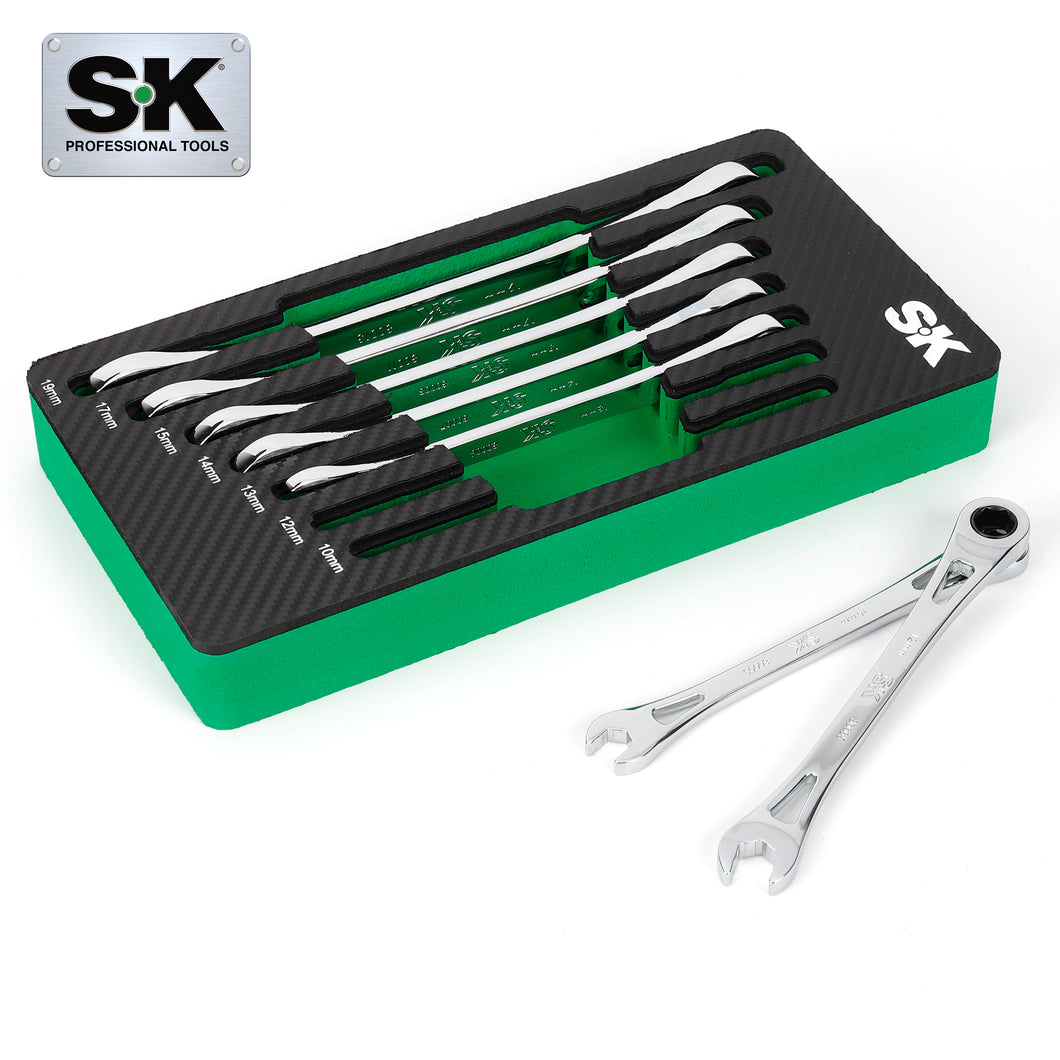 X-Frame® 7 Piece, 6 point, Metric Combination Ratcheting Wrench Set