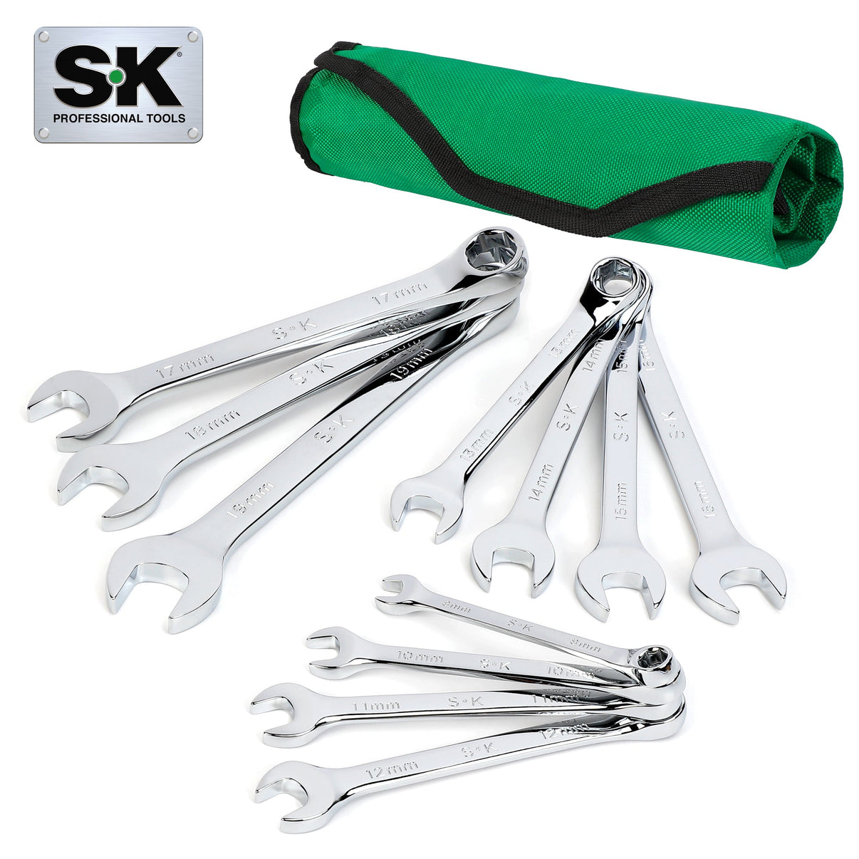 SK01487A - 11 Piece 6 Point Metric SuperKrome® Combination Wrench Set