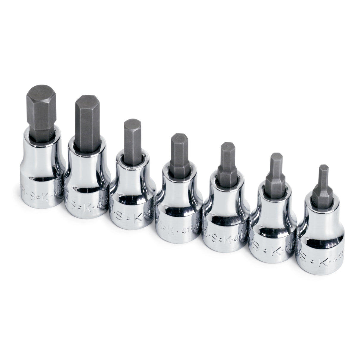 7 Piece 3/8" Drive Fractional Hex Bit Socket Set