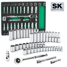 Load image into Gallery viewer, 49 Piece 1/2&quot; Drive, 6 Point, Standard &amp; Deep, SAE &amp; Metric Chrome Socket Set
