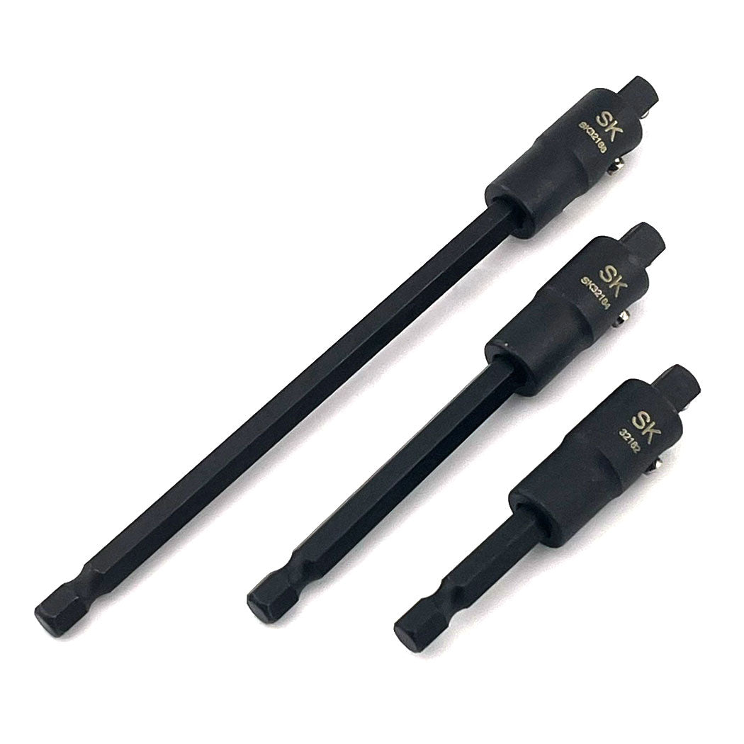 3 Piece 1/4" Drive Power Drive Locking Extension Set