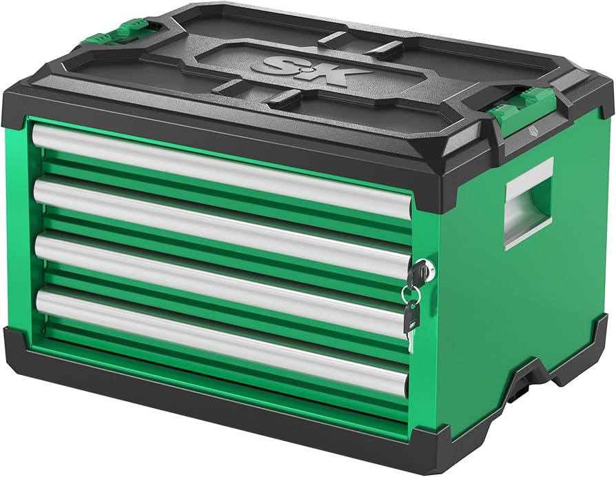 SK03116 - Modular Stackable Storage Tool Box, 4-Drawer Steel Box