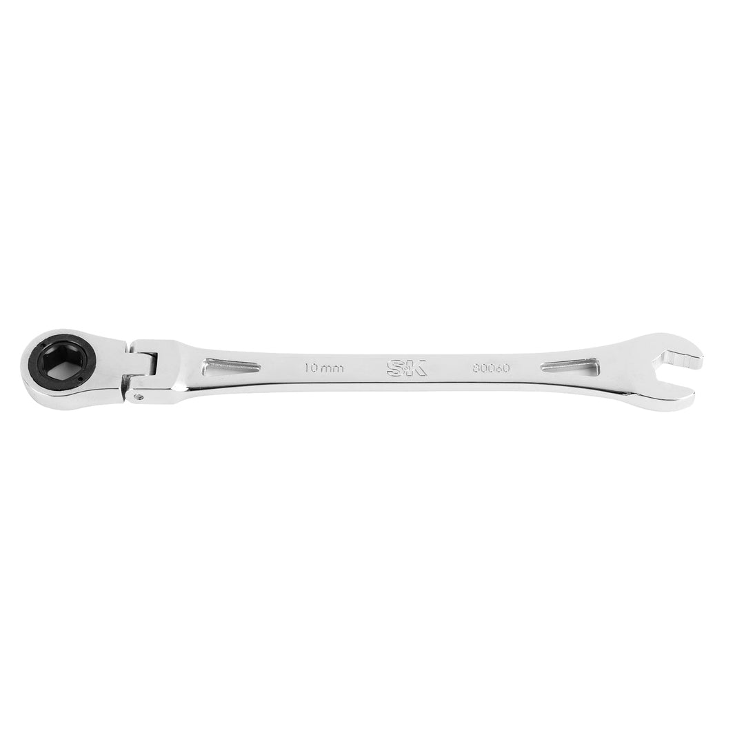 SK80060 - Flex-Head X-Frame® 6-Point Metric Chrome Ratcheting Combination Wrench, 10mm