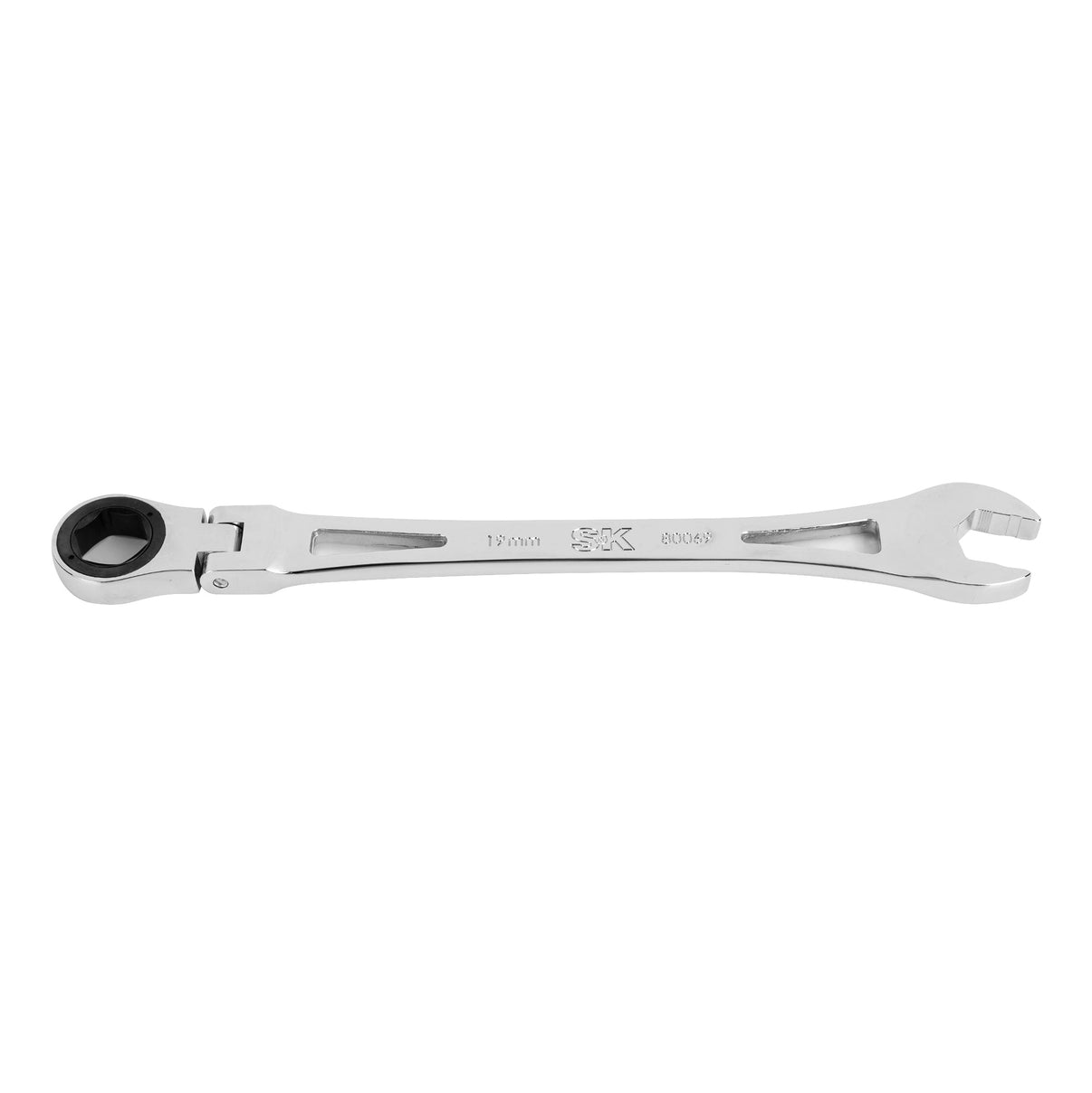 SK80069 - Flex-Head X-Frame® 6-Point Metric Chrome Ratcheting Combination Wrench, 19mm