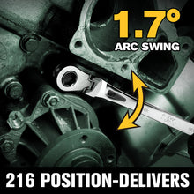 Load image into Gallery viewer, 7 Piece Flex-Head X-Frame® SAE Ratcheting Wrench Set
