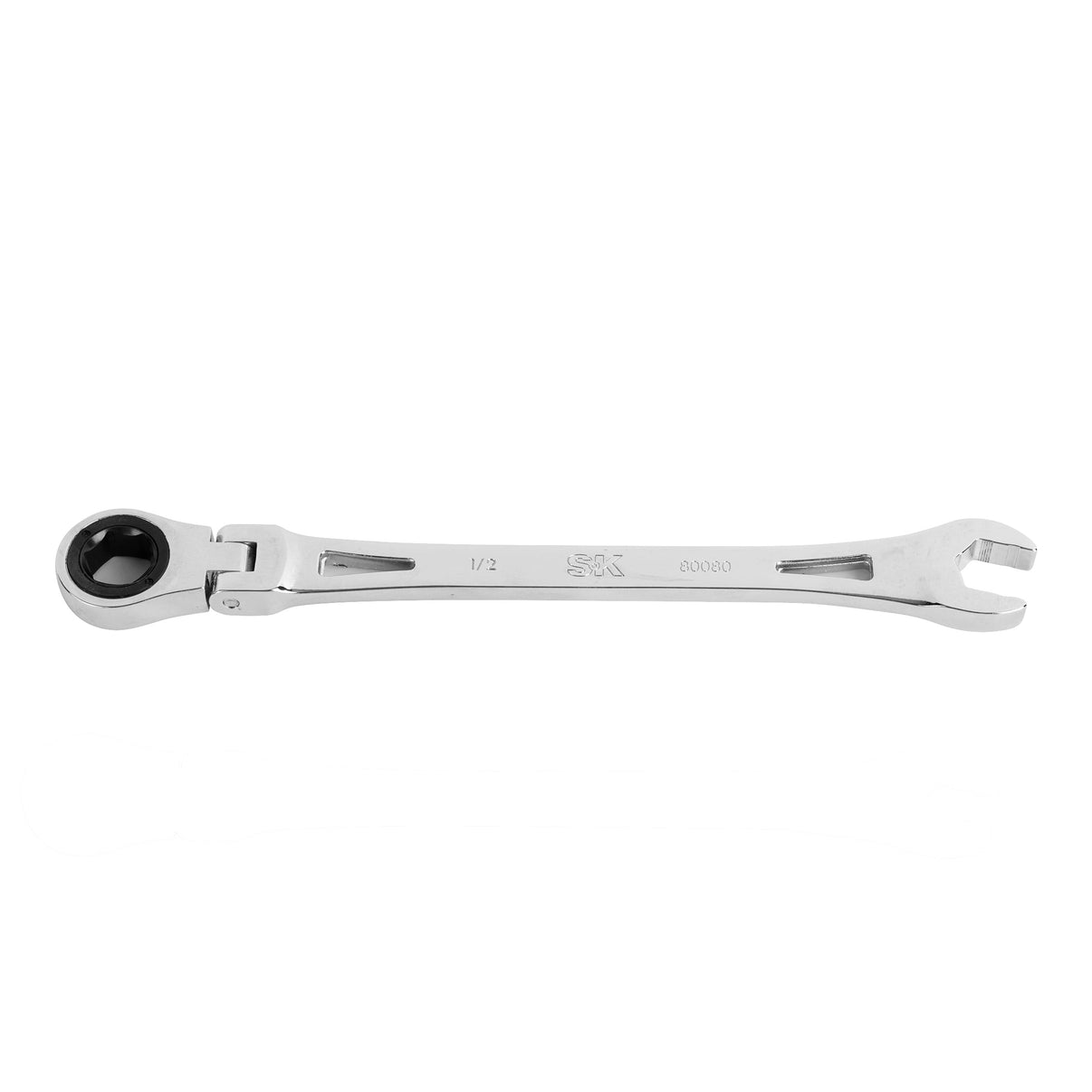 SK80080 - Flex-Head X-Frame® 6-Point SAE Chrome Ratcheting Combination Wrench, 1/2"