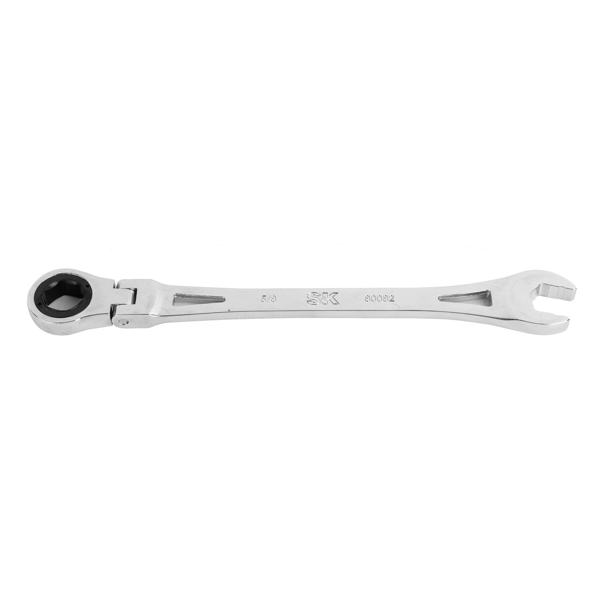 SK80082 - Flex-Head X-Frame® 6-Point SAE Chrome Ratcheting Combination Wrench, 5/8"