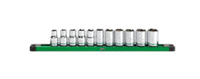 Load image into Gallery viewer, 1/2&quot; Drive, 11 Piece, 6 Point, Metric, Standard Chrome Socket Set
