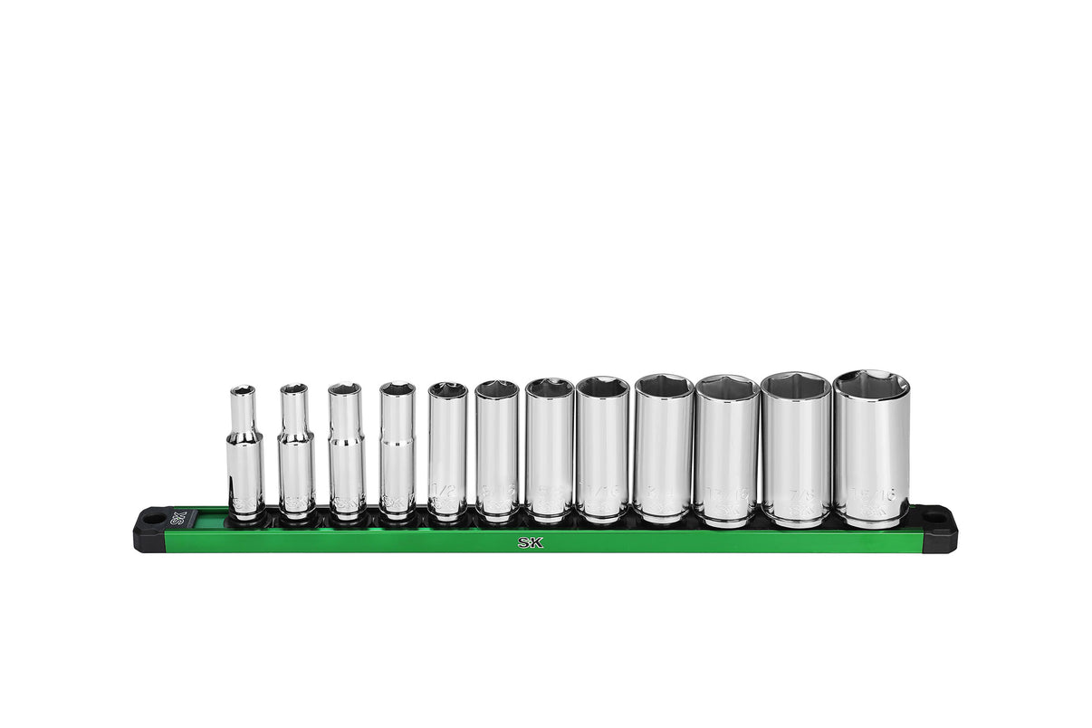 SK01346 - 3/8" Drive, 12 Piece, 6 Point, SAE, Deep Chrome Socket Set