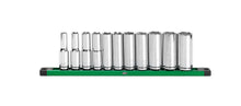 Load image into Gallery viewer, 1/2&quot; Drive, 11 Piece, 6 Point, SAE, Deep Chrome Socket Set
