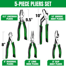 Load image into Gallery viewer, 5 Piece Dual-Material Multi-Purpose Pliers Set
