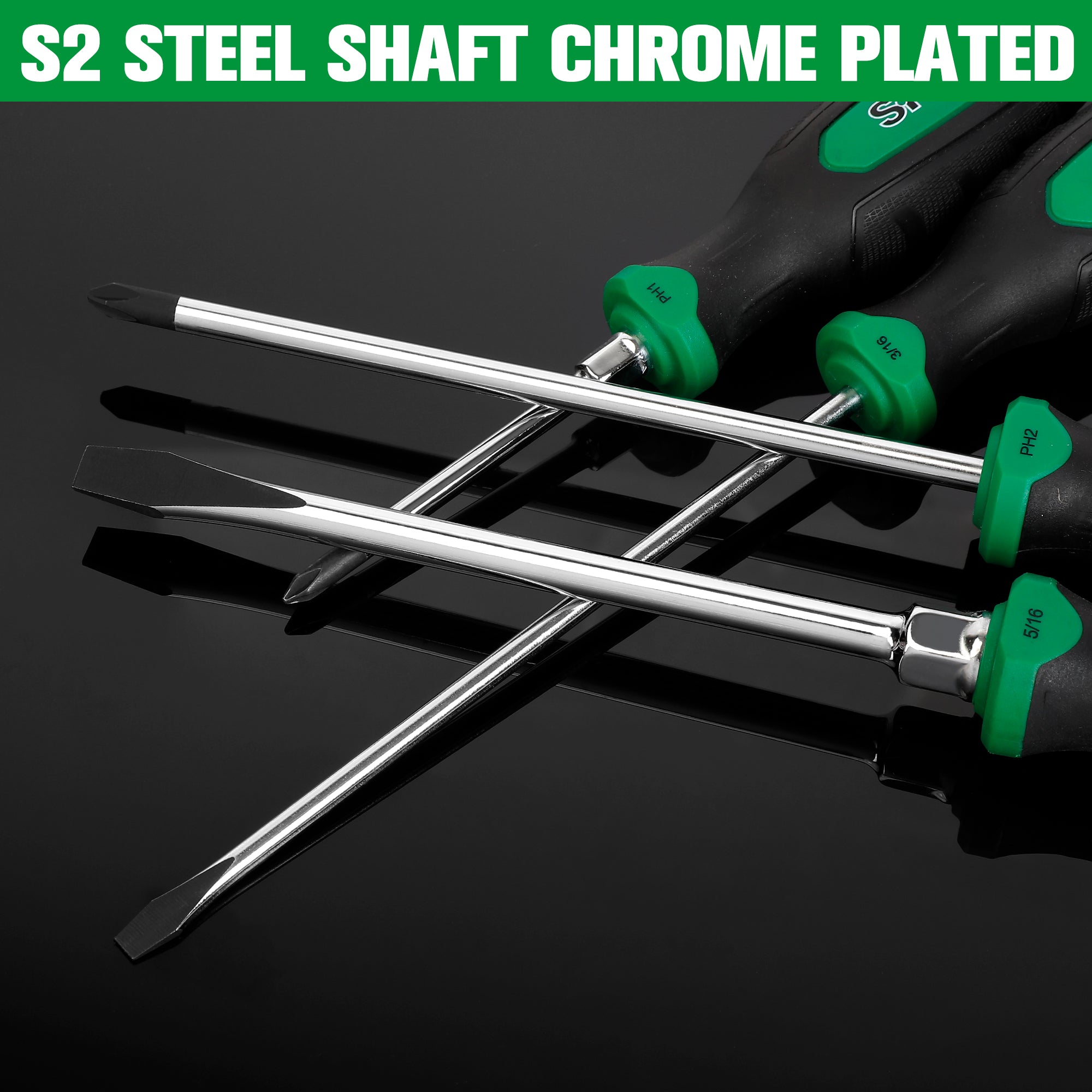 SK01460 - 10 Piece Dual-Material Magnetic Combination Screwdriver Set View 4