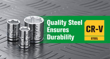 Load image into Gallery viewer, 3/8&quot; Drive, 12 Piece, 6 Point, Standard, SAE Chrome Socket Set
