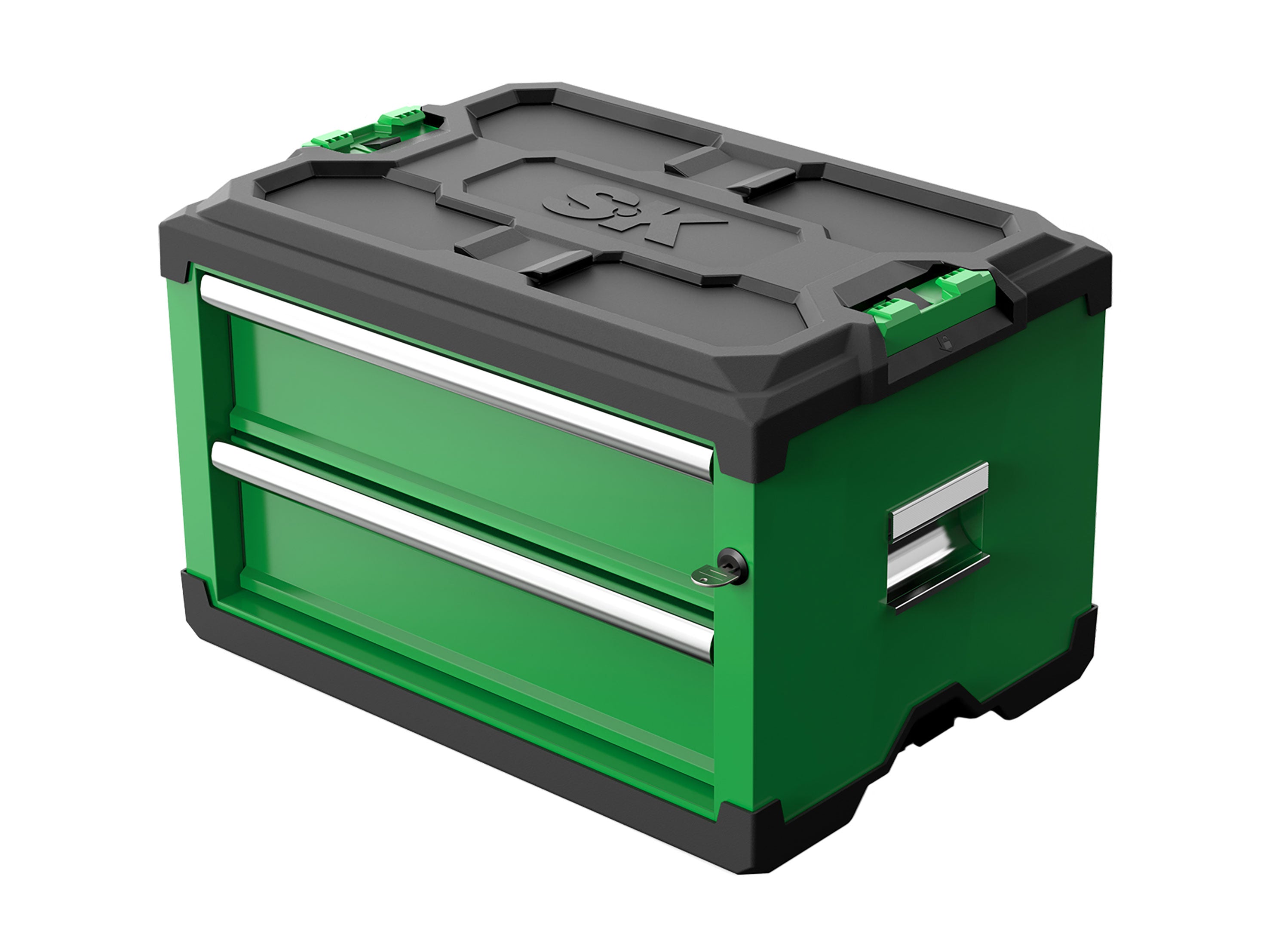 SK03101 - Modular Stackable Storage Tool Box, 2-Drawer Steel Box