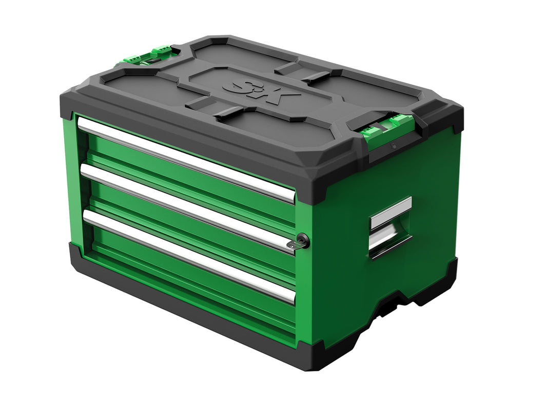 SK03102 - Modular Stackable Storage Tool Box, 3-Drawer Steel Box
