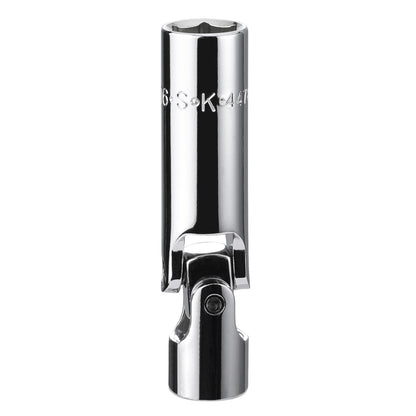 9/16" 3/8" Drive Fractional Swivel Spark Plug Chrome Socket