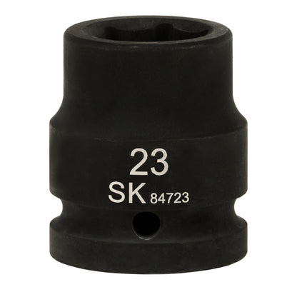 SK84723 - 3/4" Drive, 6 Point, Shallow, Metric Impact Socket, 23mm