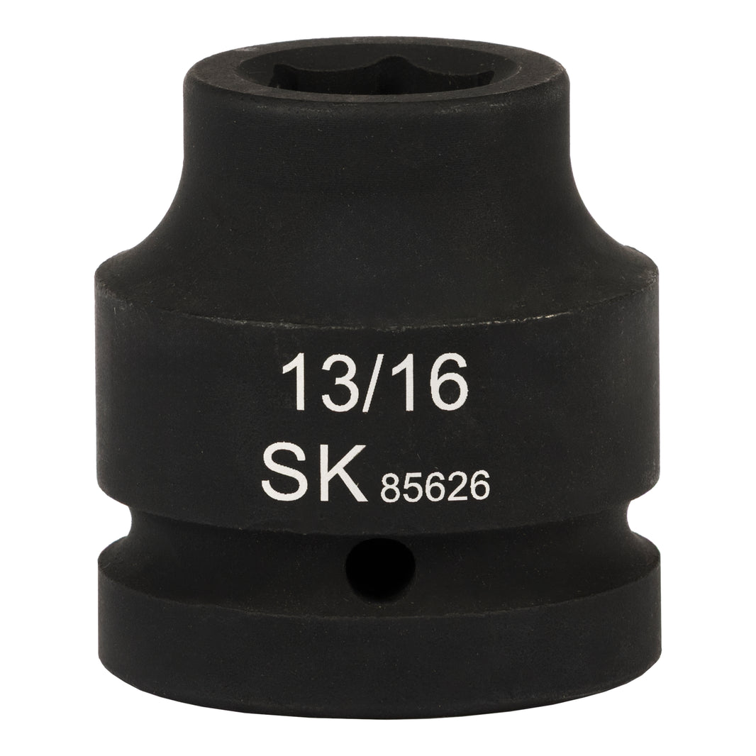 SK85626 - 1" Drive, 6 Point, Shallow SAE Impact Socket, 13/16"