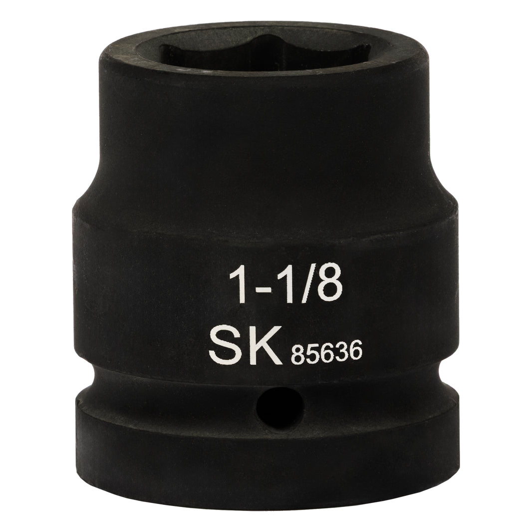 SK85636 - 1" Drive, 6 Point, Shallow SAE Impact Socket, 1-1/8"