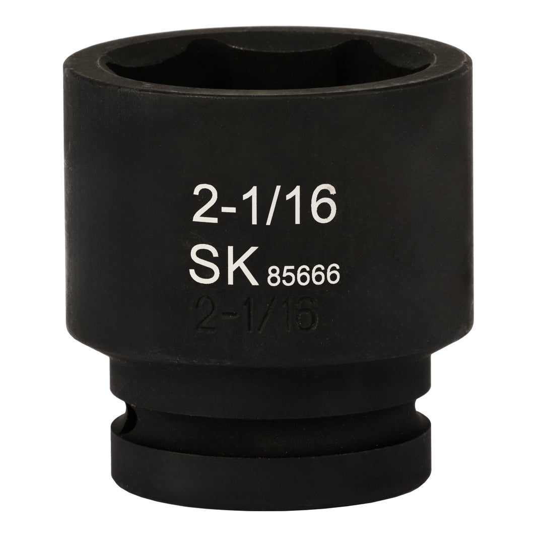 SK85666 - 1" Drive, 6 Point, Shallow SAE Impact Socket, 2-1/16"
