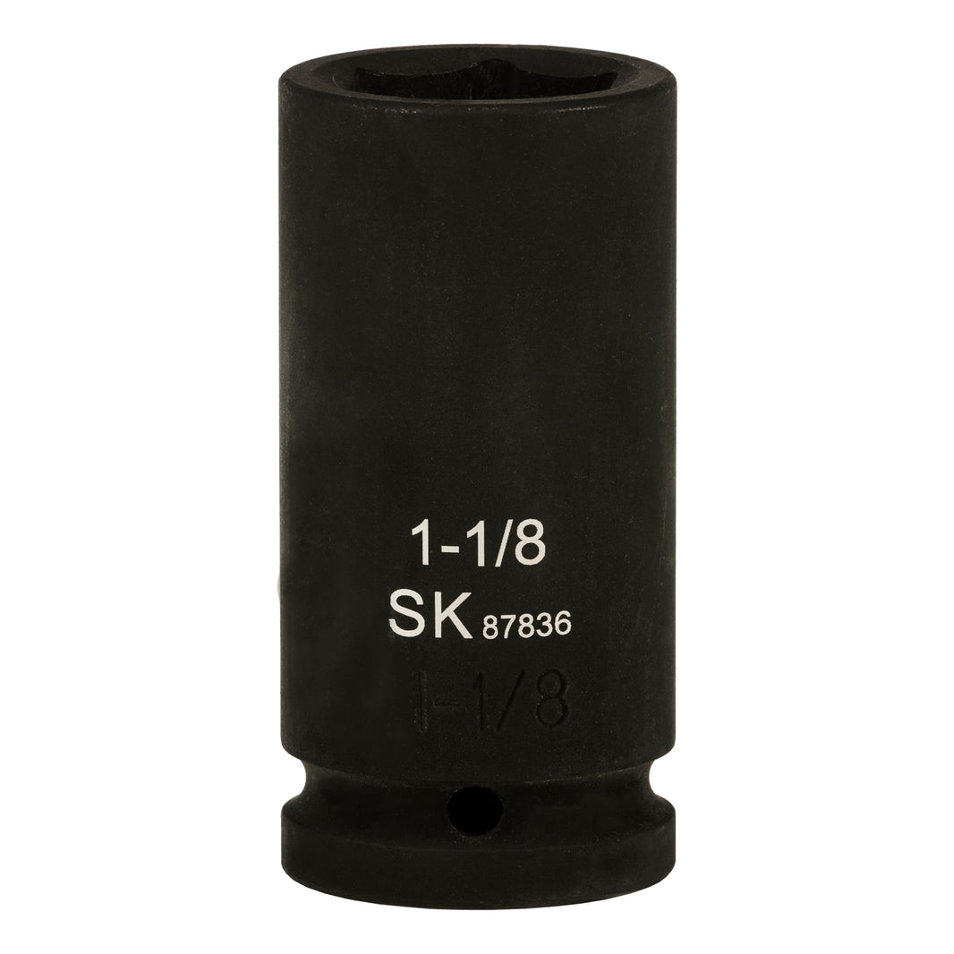 SK87836S - 3/4" Drive, 6 Point, Deep SAE Impact Socket, 1-1/8"