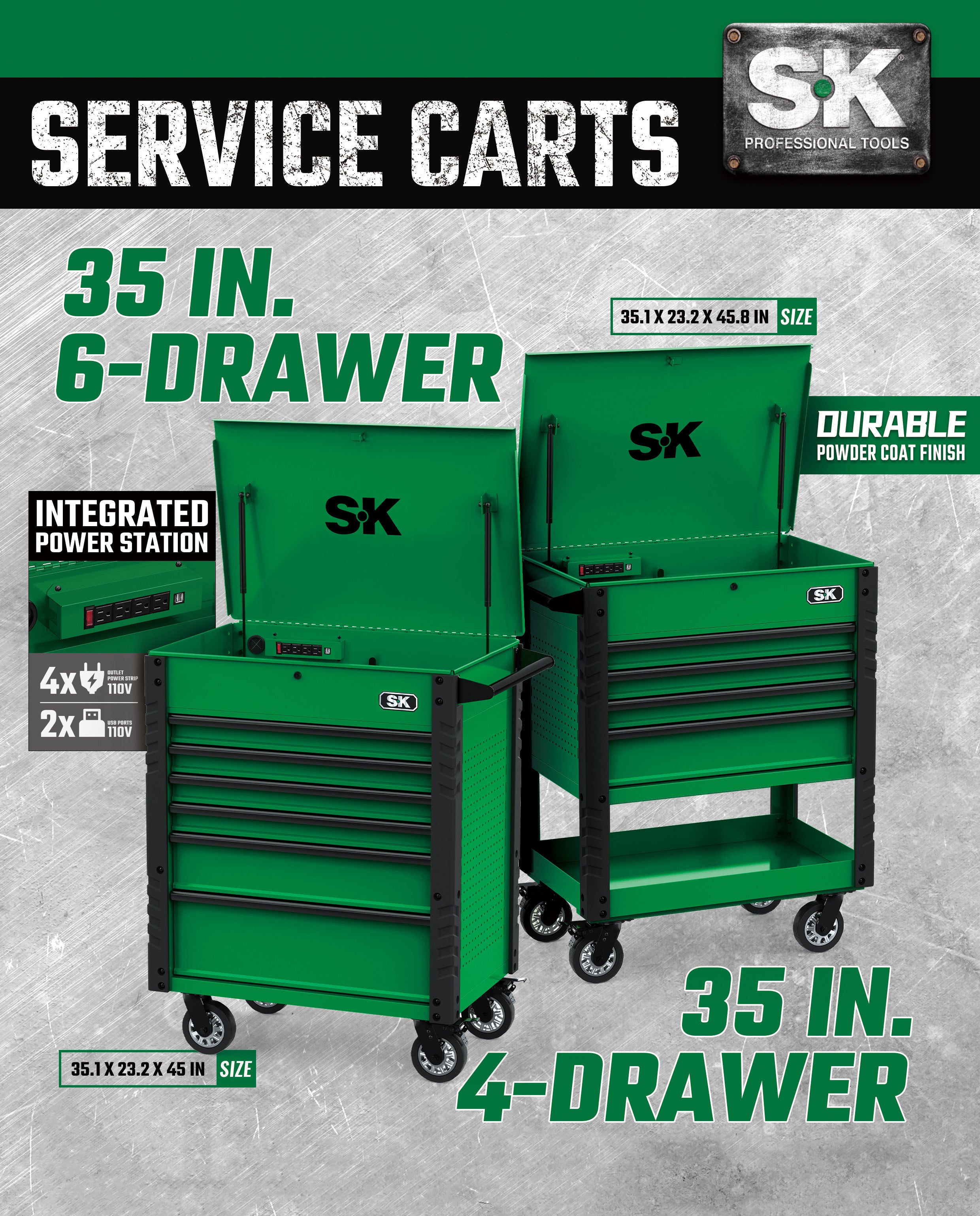SK03201 - 35 in. 6-Drawer Work Station - Free Shipping! View 2