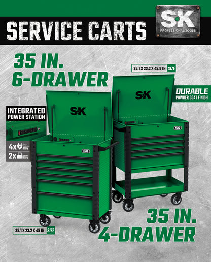 SK03202 - 35 in. 4-Drawer Tool Cart - Free Shipping! View 2