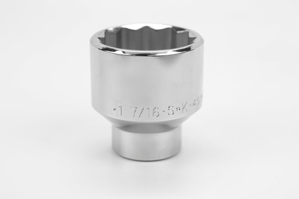 1-7/16" 1/2" Drive 12 Point Fractional Standard Chrome Socket