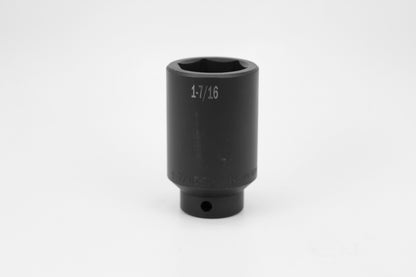1-7/16" 1/2" Drive 6 Point Deep Fractional Impact Socket