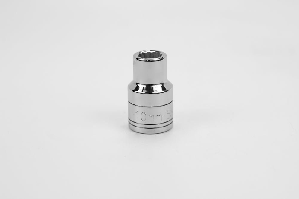 10 mm 1/2" Drive 12 Point Metric Standard Chrome Socket