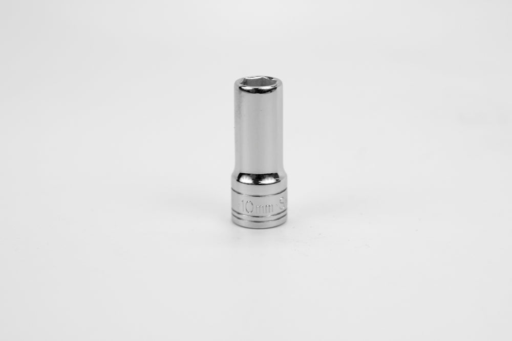10 mm 3/8" Drive 6 Point Metric Deep Chome Socket