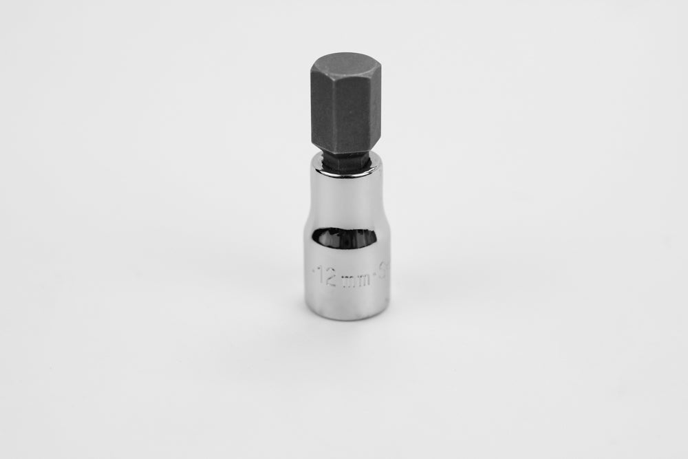 12 mm3/8" Drive Hex Chrome Bit Socket