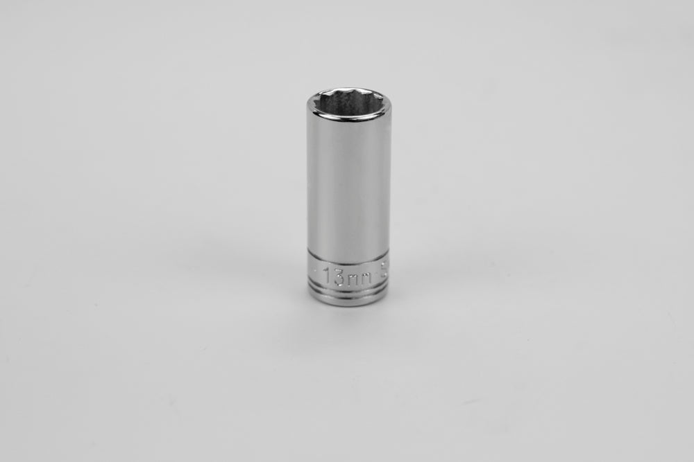13 mm 3/8" Drive 12 Point Metric Deep Chrome Socket