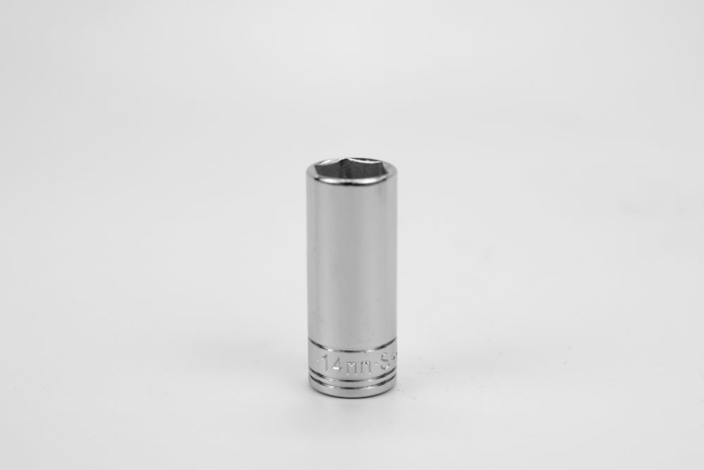 14 mm 3/8" Drive 6 Point Metric Deep Chome Socket