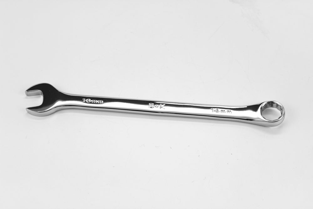 16 mm 12 Point Metric Long Combination Chrome Wrench