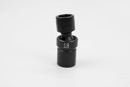 18 mm 1/2" Drive 6 Point Swivel Metric Impact Socket