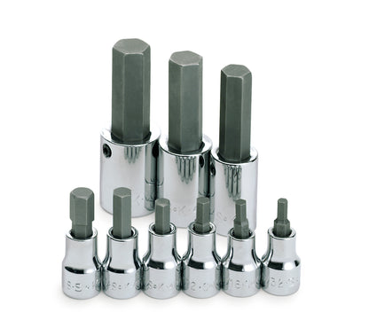 9 Piece 3/8" and 1/2" Drive Fractional Hex Bit Socket Set