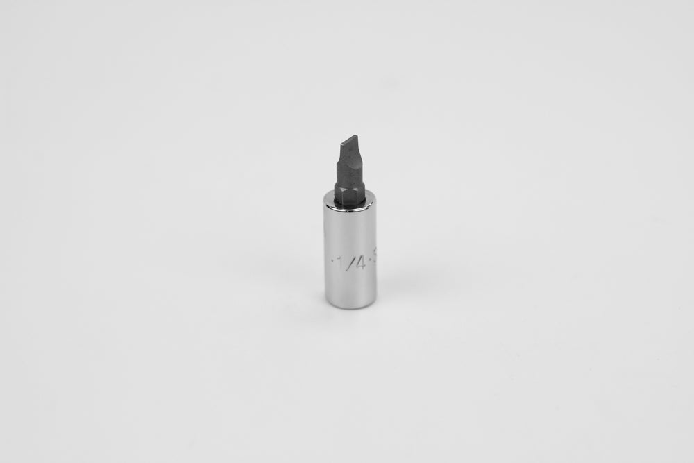 1/4" 3/8" Drive Slotted Screwdriver Chrome Bit Socket