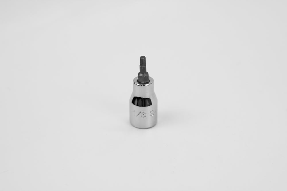 1/8"  3/8" Drive Hex Chrome Bit Socket