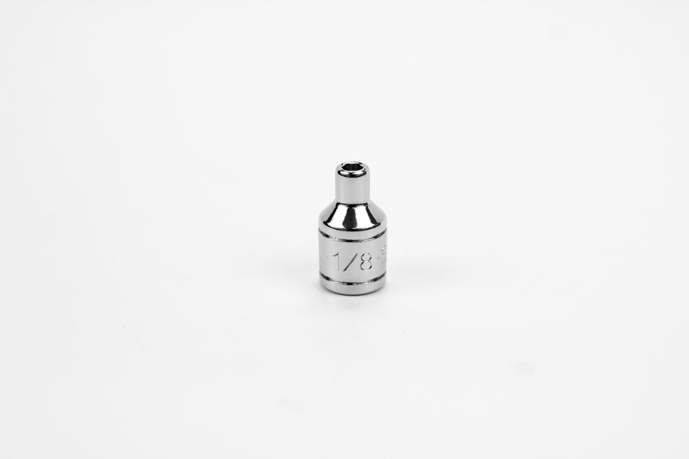 1/8" 1/4" Drive 6 Point Fractional Standard Chrome Socket
