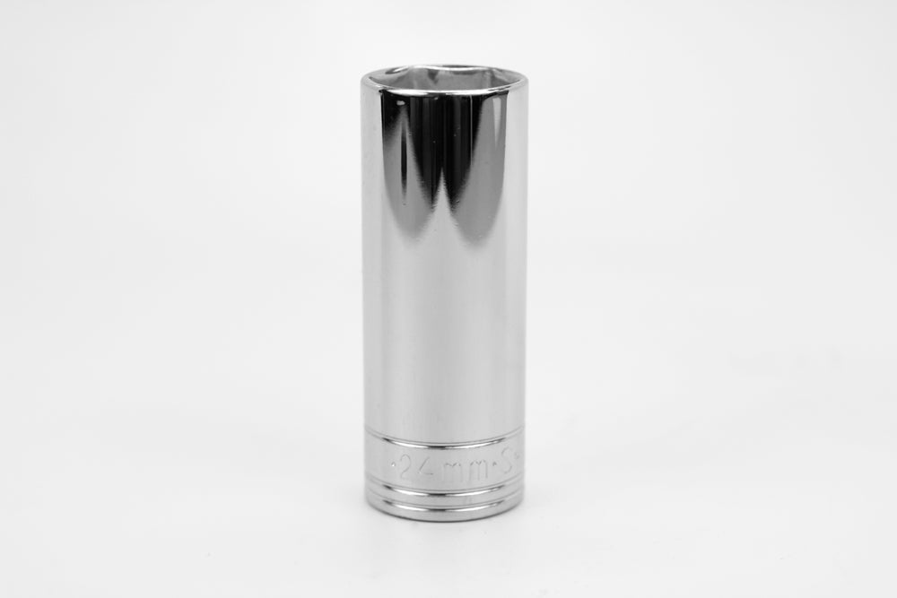 24 mm 1/2" Drive 6 Point Metric Deep Chrome Socket