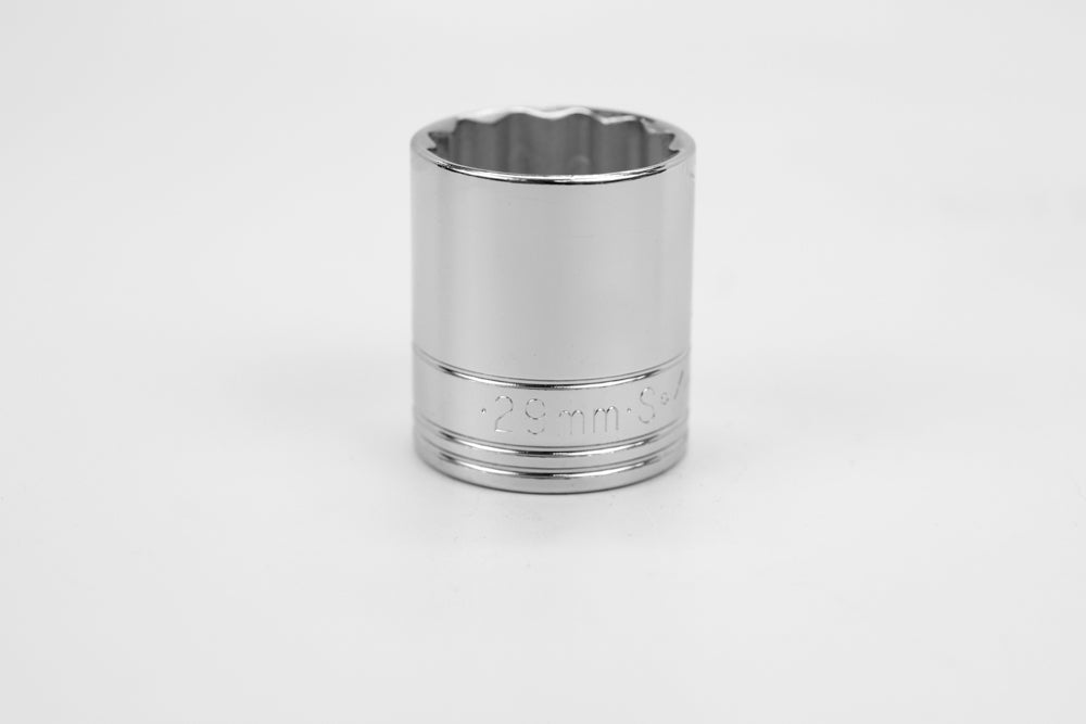 29 mm 1/2" Drive 12 Point Metric Standard Chrome Socket