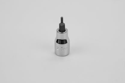 2.5 mm 3/8" Drive Hex Chrome Bit Socket