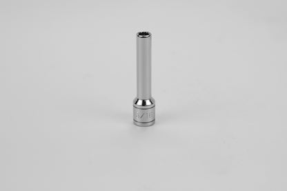 3/16" 1/4" Drive 12 Point Fractional Deep Chrome Socket