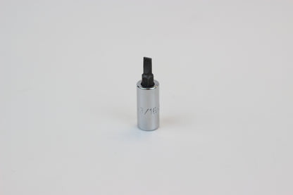 3/16" 3/8" Drive Slotted Screwdriver Chrome Bit Socket