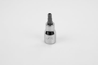 3/16" 3/8" Drive Tamper Proof Hex Chrome Bit Socket