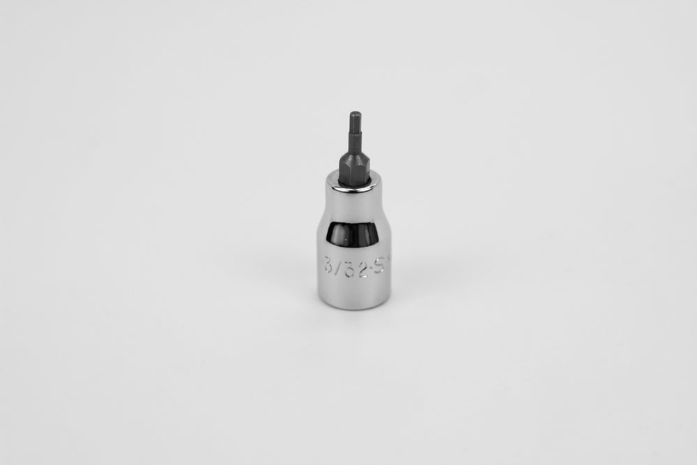 3/32" 3/8" Drive Hex Chrome Bit Socket